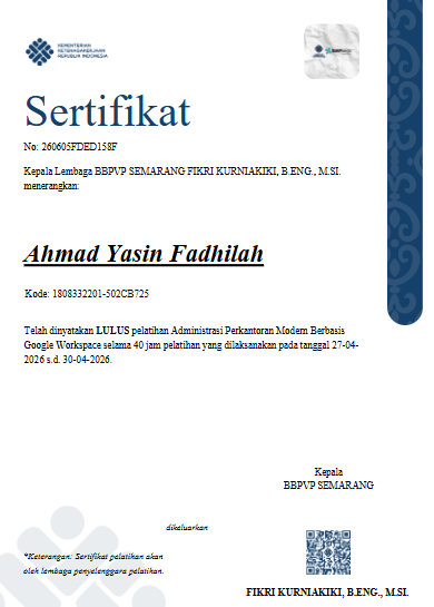 Kelulusan Pelatihan